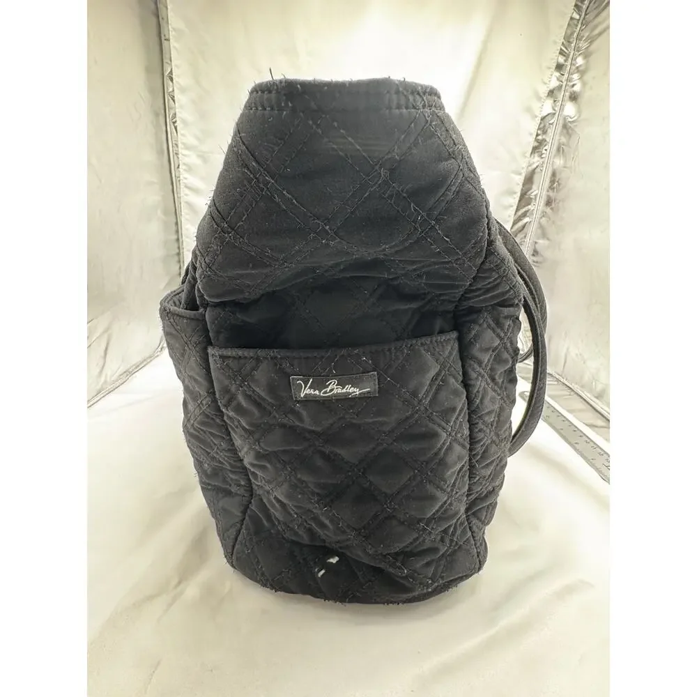 Vera Bradley Baby Diaper Bag Black Paisley Lined Quilted Tote Travel Workout